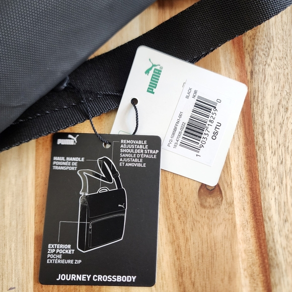 NWT Puma Journey Black Crossbody Bag Unisex Sports bag - Picture 13 of 15